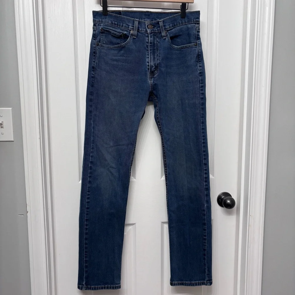 Dark Wash Straight Jeans | Levi’s 505 31x32 - Picture 1 of 11